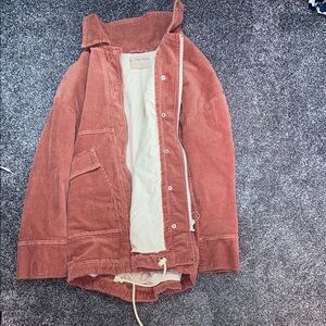 Free People Brown and Cream Utility Jacket